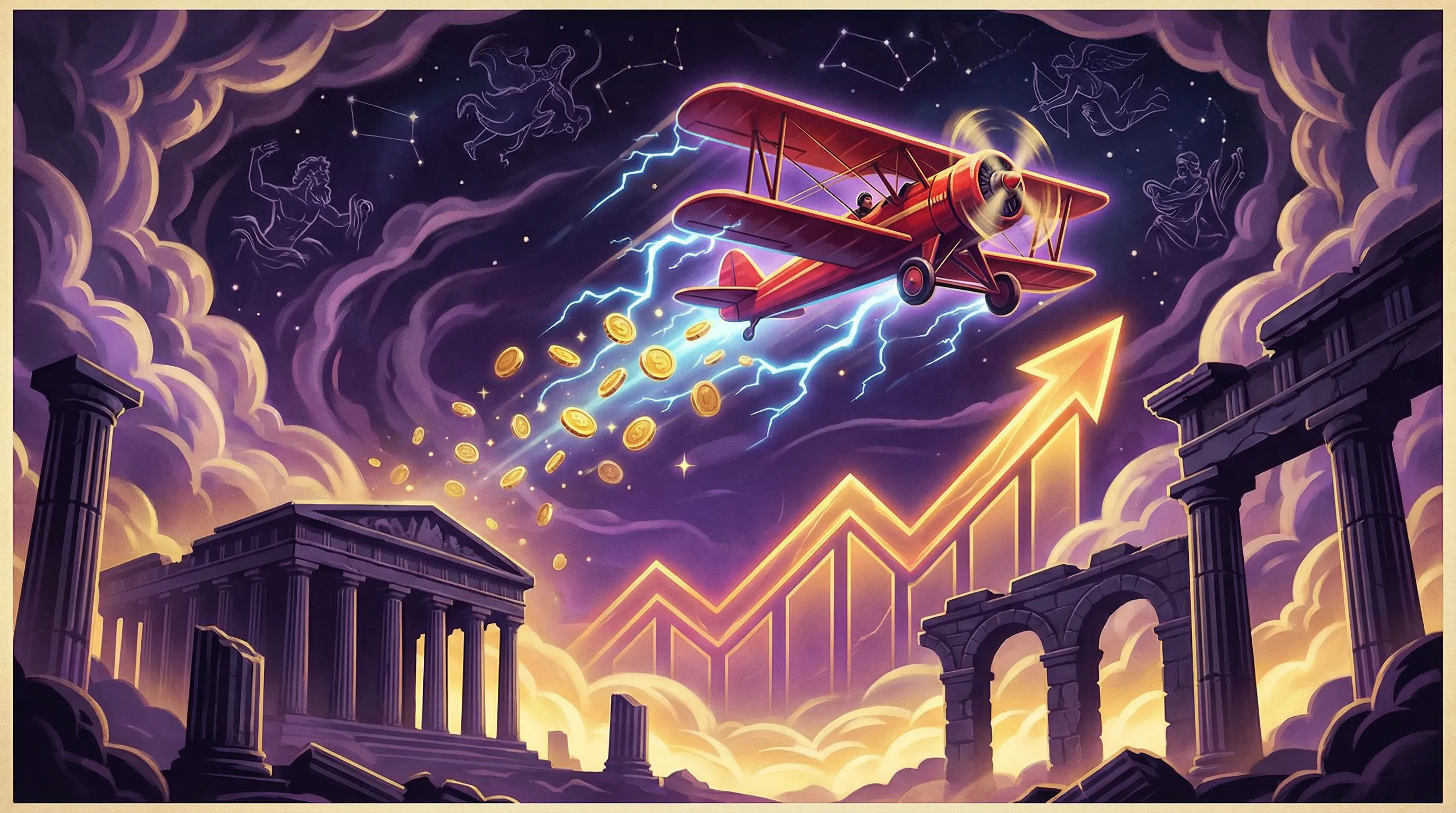 Jogo Aviator com avião subindo e multiplicador